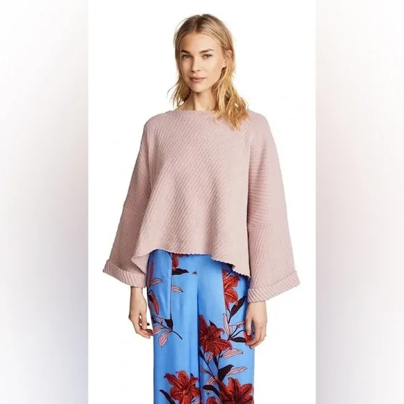 Free People Small Pink Oversized Sweater - Picture 2 of 8